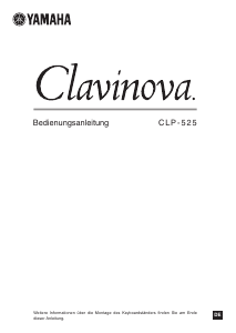 Bedienungsanleitung Yamaha Clavinova CLP-525 E-Piano