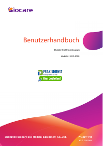 Bedienungsanleitung Biocare ECG-2000 EKG-Gerät