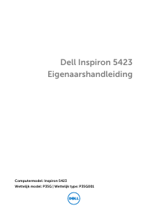 Handleiding Dell Inspiron 5423 Laptop