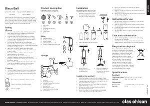 Handleiding Clas Ohlson EEPO-MBS-1 Discobal