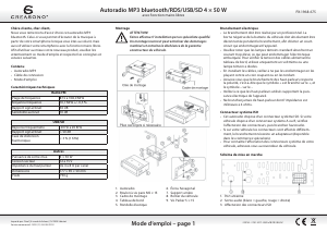 Mode d’emploi Creasono PX-1968-675 Autoradio