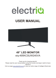 Handleiding ElectriQ eiq-495KCSUW240VA LED monitor