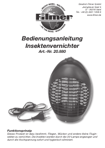 Bedienungsanleitung Filmer 20.880 Ungeziefer-abwehr