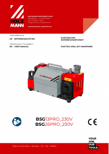 Bedienungsanleitung Holzmann BSG 26PRO Bohrerschärfgerät