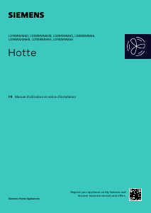 Mode d’emploi Siemens LD88WMM65 Hotte aspirante