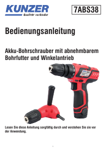 Bedienungsanleitung Kunzer 7ABS38 Bohrschrauber