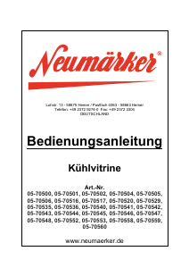 Bedienungsanleitung Neumärker 05-70560 Kühlschrank