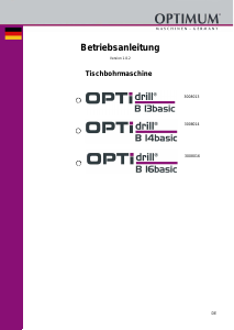 Bedienungsanleitung Optimum B 13Basic Optidrill Tischbohrmaschine