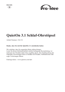 Bedienungsanleitung Pro-Idee 236-331 Ohrstöpsel