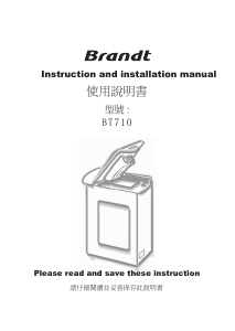 Manual Brandt BT710 Washing Machine