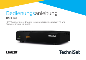 Bedienungsanleitung TechniSat HD-S 261 Digital-receiver