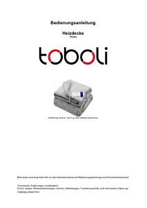 Bedienungsanleitung Toboli 62304 Elektrische heizdecke