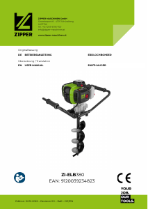 Bedienungsanleitung Zipper ZI-ELB380 Erdbohrer