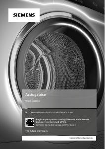 Manuale Siemens WQ35G2D9CH Asciugatrice
