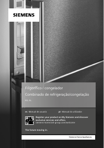 Manual Siemens KG36NVWDA Frigorífico combinado