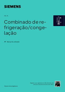 Manual Siemens KG39NAXCF Frigorífico combinado