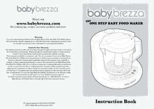 Manual Baby Brezza One Step Food Processor