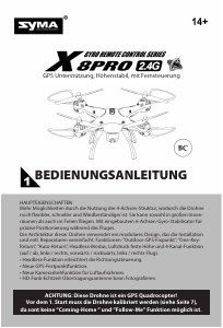 Bedienungsanleitung Syma X8 Pro Drohne