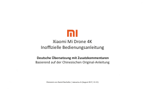 Bedienungsanleitung Xiaomi WRJTZ02FM Drohne