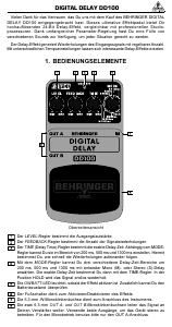 Bedienungsanleitung Behringer DD100 Effektpedal