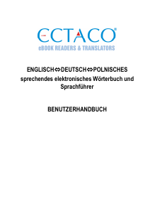 Bedienungsanleitung Ectaco EGP530T Elektronisches wörterbuch