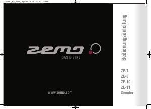 Bedienungsanleitung ZEMO ZE-8 Elektrofahrrad