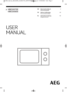 Handleiding AEG MBE2658SEB Magnetron