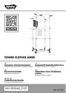 Vadovas AquaPur IAN 385248 Drabužių džiovinimo stovas