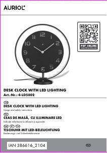 Manual Auriol IAN 386616 Ceas