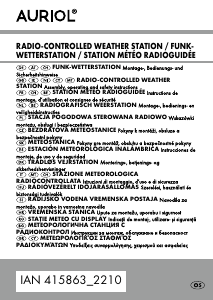 Priročnik Auriol IAN 415863 Vremenska postaja
