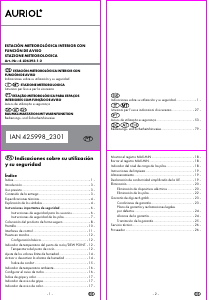 Manual Auriol IAN 425998 Estação meteorológica