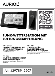 Mode d’emploi Auriol IAN 429789 Station météo