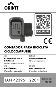Manual de uso Crivit IAN 423961 Ciclocomputador