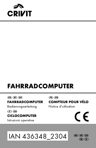 Manuale Crivit IAN 436348 Ciclocomputer