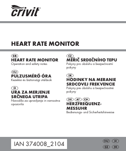 Manuál Crivit IAN 374008 Monitor srdečního tepu