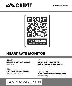 Priručnik Crivit IAN 436942 Monitor pulsa