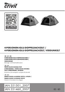 Manuale Crivit IAN 351460 Tenda