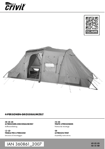 Manuale Crivit IAN 360861 Tenda