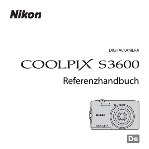 Bedienungsanleitung Nikon Coolpix S3600 Digitalkamera