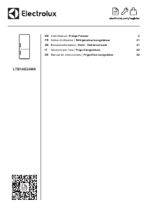 Manual de uso Electrolux LTB1AE24W0 Frigorífico combinado
