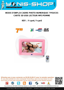 Mode d’emploi Yonis Y-cpn4 Cadre photo numérique