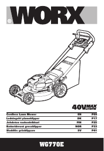 Manual Worx WG770E Lawn Mower