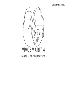 Manual Garmin vivosmart 4 Rastreador de atividade