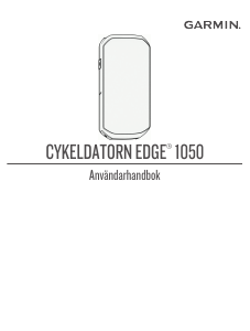 Bruksanvisning Garmin Edge 1050 Cykeldator