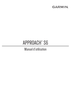 Mode d’emploi Garmin Approach S60 Montre connectée