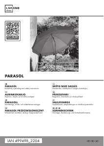 Bruksanvisning Livarno IAN 499498 Parasoll