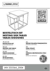 Návod Livarno IAN 355564 Odkladací stôl