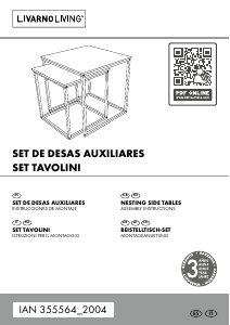 Manual de uso Livarno IAN 355564 Mesa auxiliar