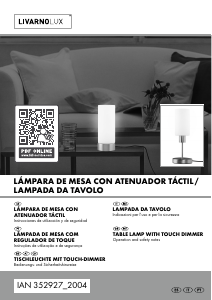 Manual LivarnoLux IAN 352927 Candeeiro