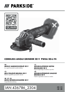 Priročnik Parkside IAN 436786 Kotna brusilka
